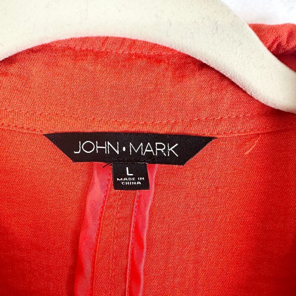 John Mark Wire Collar Button Up Tunic Size Large … - image 7